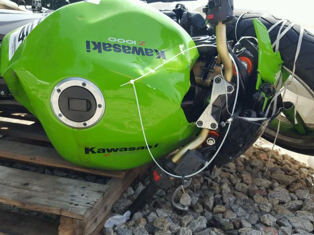 JKAZRCA184A015409 - 2004 KAWASAKI ZR1000 A1 GREEN photo 5