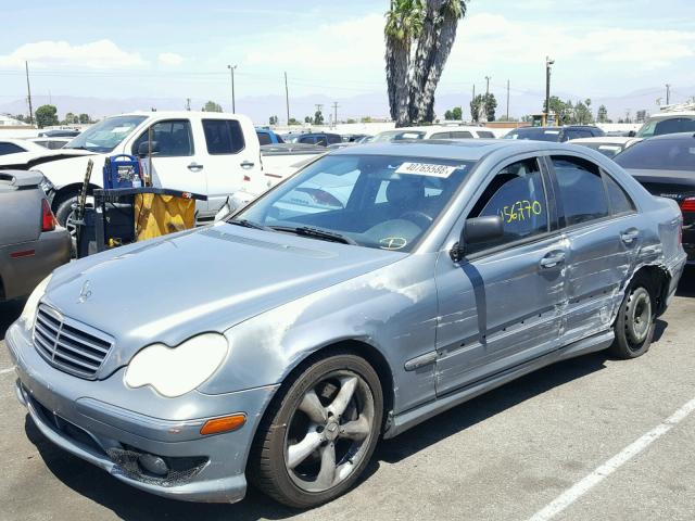 WDBRF52H76F792156 - 2006 MERCEDES-BENZ C GENERATI BLUE photo 2