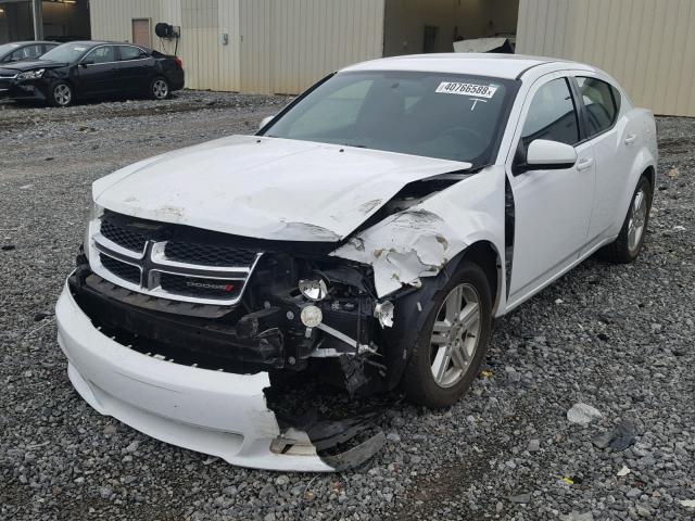 1C3CDZCB4CN219462 - 2012 DODGE AVENGER SX WHITE photo 2