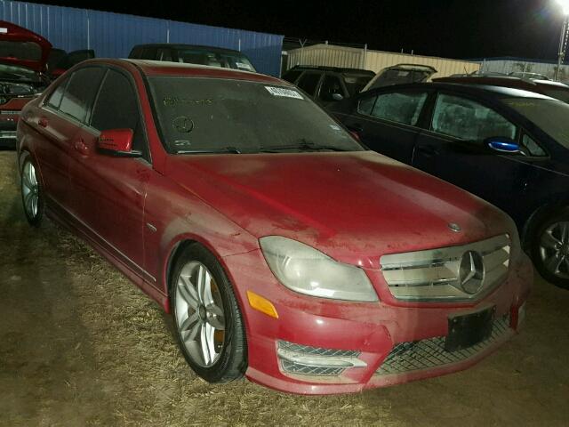 WDDGF4HB1CR234972 - 2012 MERCEDES-BENZ C RED photo 1