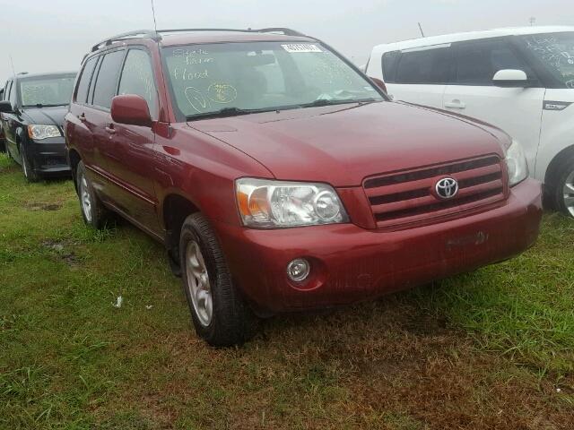 JTEGD21A170160268 - 2007 TOYOTA HIGHLANDER RED photo 1