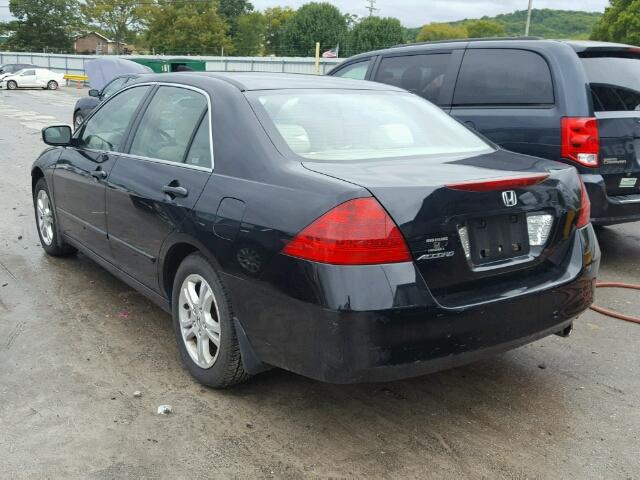 1HGCM56357A133259 - 2007 HONDA ACCORD SE BLACK photo 3