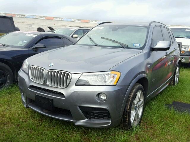 5UXWX7C50E0E82323 - 2014 BMW X3 XDRIVE3 GRAY photo 2