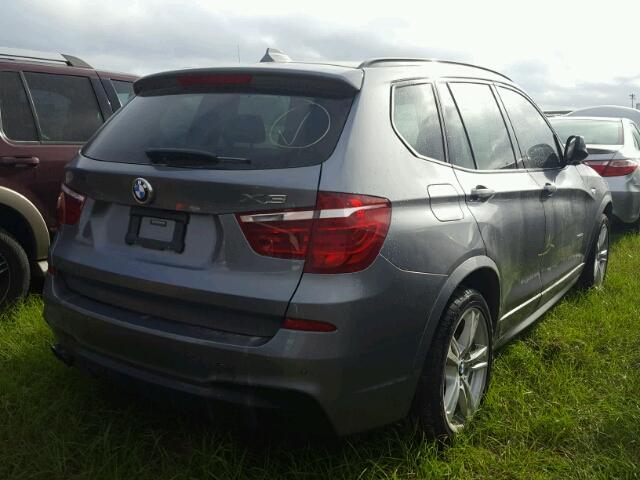 5UXWX7C50E0E82323 - 2014 BMW X3 XDRIVE3 GRAY photo 4