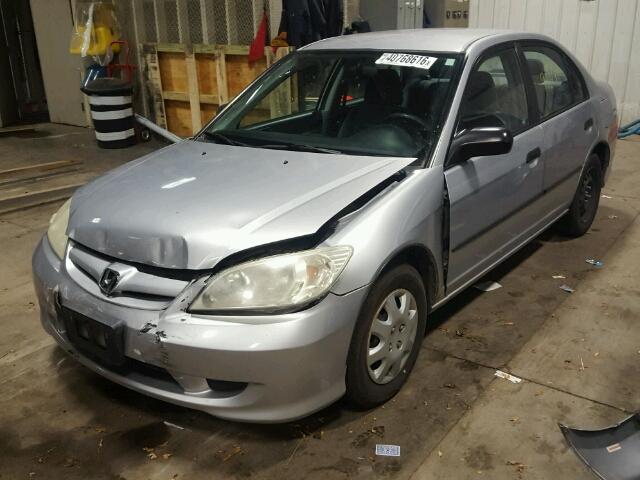 2HGES16314H543903 - 2004 HONDA CIVIC DX V GRAY photo 2