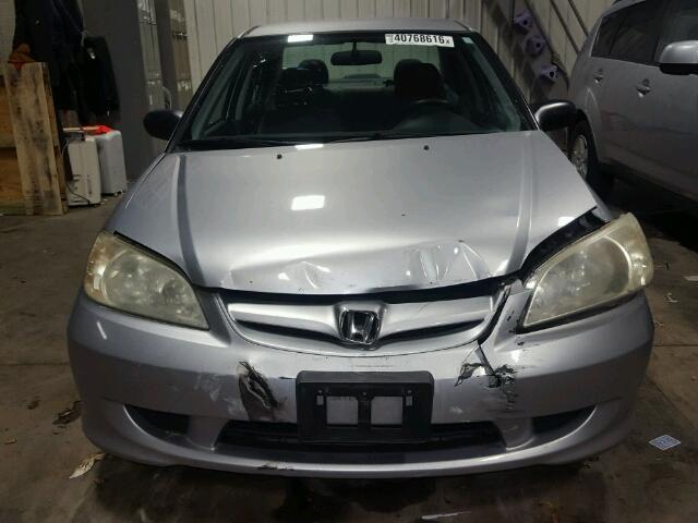 2HGES16314H543903 - 2004 HONDA CIVIC DX V GRAY photo 9