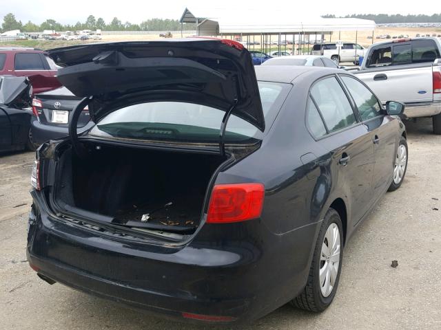 3VW2K7AJ4CM384320 - 2012 VOLKSWAGEN JETTA BASE Սև լուսանկար 4