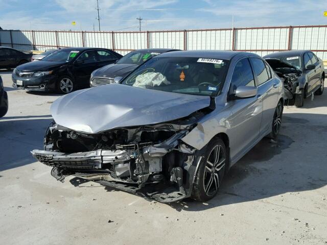 1HGCR2F55GA113949 - 2016 HONDA ACCORD SPO SILVER photo 2