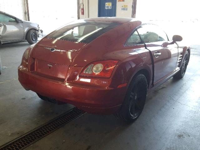 1C3AN69L44X009744 - 2004 CHRYSLER CROSSFIRE RED photo 4