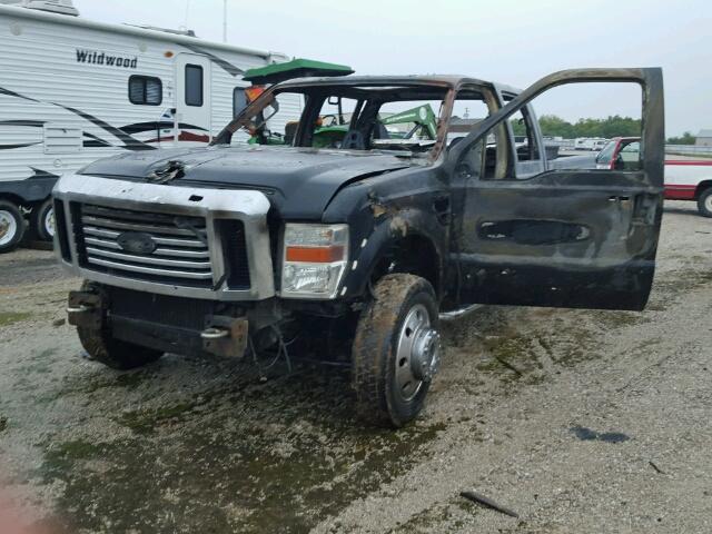 1FTXW43R18EC68035 - 2008 FORD F450 BLACK photo 2