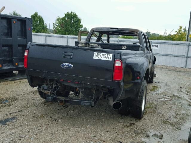 1FTXW43R18EC68035 - 2008 FORD F450 BLACK photo 4