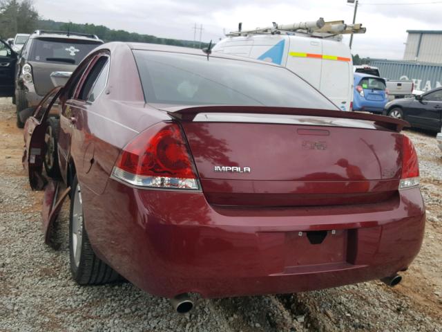 2G1WD58CX81345863 - 2008 CHEVROLET IMPALA SUP 红色 照片 3