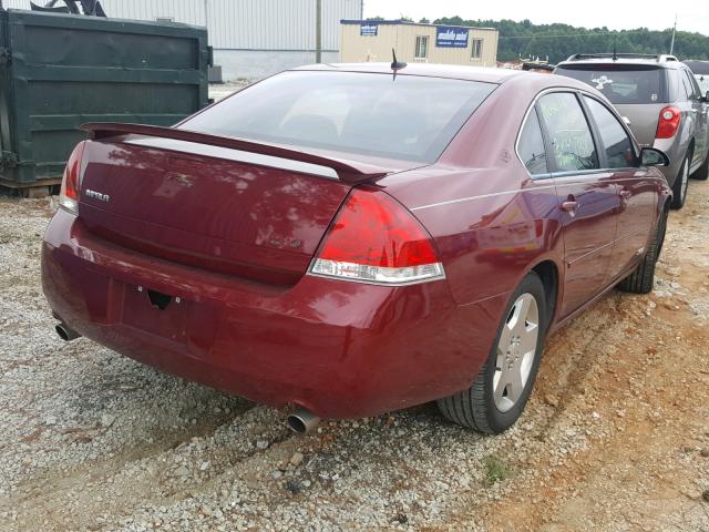 2G1WD58CX81345863 - 2008 CHEVROLET IMPALA SUP 红色 照片 4