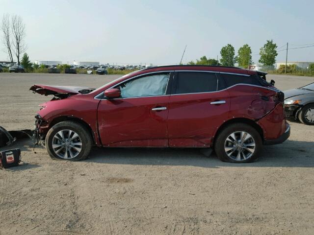 5N1AZ2MH3GN122513 - 2016 NISSAN MURANO S RED photo 9