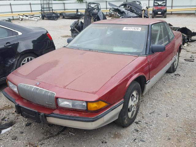 2G4WB14W2J1425603 - 1988 BUICK REGAL CUST RED photo 2