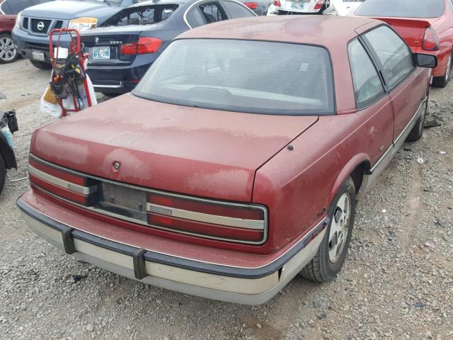 2G4WB14W2J1425603 - 1988 BUICK REGAL CUST RED photo 4