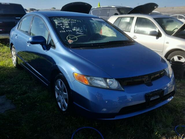 1HGFA16596L048041 - 2006 HONDA CIVIC LX BLUE photo 1