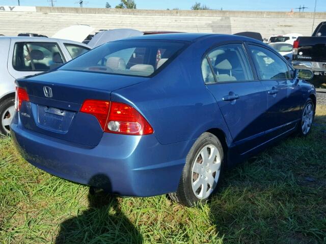 1HGFA16596L048041 - 2006 HONDA CIVIC LX BLUE photo 4