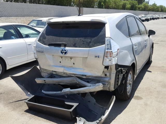 JTDZN3EU3C3051386 - 2012 TOYOTA PRIUS V SILVER photo 4