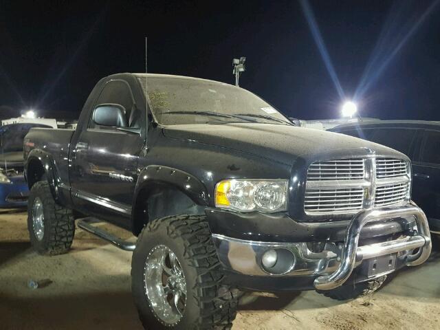 1D7HU16D73J610599 - 2003 DODGE RAM 1500 BLACK photo 1