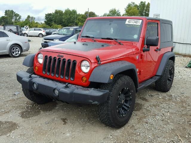 1J4FA24167L186653 - 2007 JEEP WRANGLER X RED photo 2