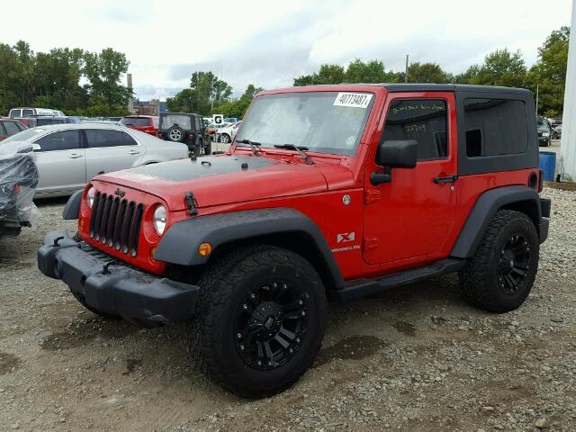 1J4FA24167L186653 - 2007 JEEP WRANGLER X RED photo 9