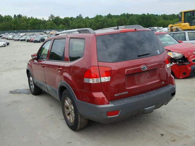 KNDJH741395027668 - 2009 KIA BORREGO LX RED photo 3