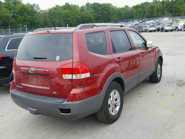 KNDJH741395027668 - 2009 KIA BORREGO LX RED photo 4