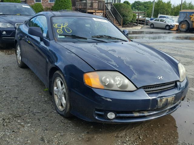 KMHHM65D83U057058 - 2003 HYUNDAI TIBURON BLUE photo 1