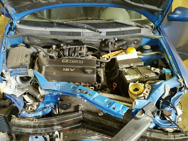 KL1TD526X4B120583 - 2004 CHEVROLET AVEO BLUE photo 7