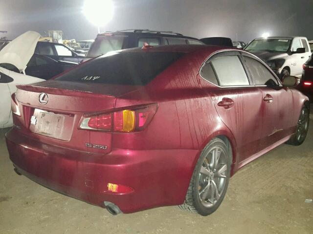 JTHBF5C20A5118604 - 2010 LEXUS IS RED photo 4