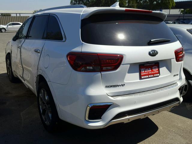 5XYPKDA57KG452101 - 2019 KIA SORENTO SX WHITE photo 3