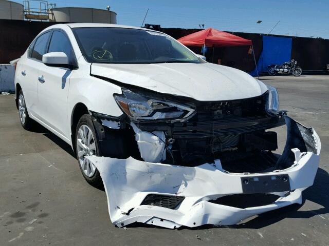 3N1AB7AP7HY221814 - 2017 NISSAN SENTRA S WHITE photo 1