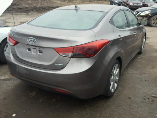 5NPDH4AE2DH194504 - 2013 HYUNDAI ELANTRA SILVER photo 4