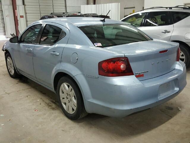 1C3CDZAB4DN621860 - 2013 DODGE AVENGER SE BLUE photo 3