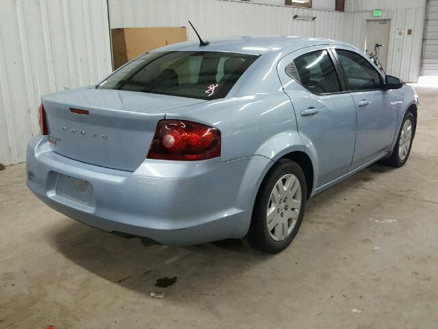 1C3CDZAB4DN621860 - 2013 DODGE AVENGER SE BLUE photo 4