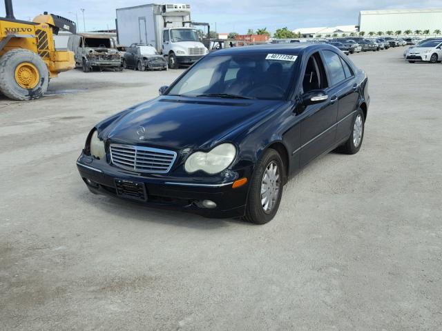 WDBRF81J83F351959 - 2003 MERCEDES-BENZ C 240 4MAT BLACK photo 2