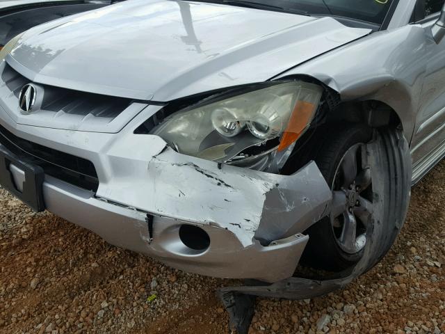 5J8TB18278A010292 - 2008 ACURA RDX SILVER photo 9