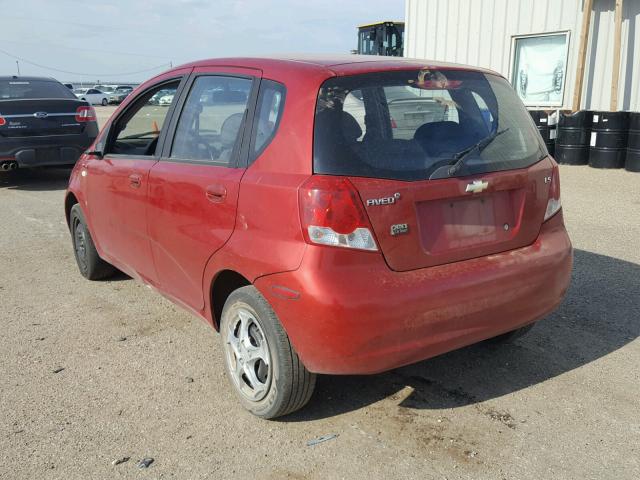 KL1TD66637B795762 - 2007 CHEVROLET AVEO BASE Qırmızı foto 3