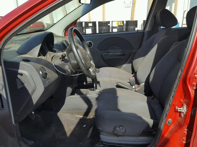 KL1TD66637B795762 - 2007 CHEVROLET AVEO BASE Qırmızı foto 5