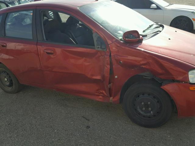 KL1TD66637B795762 - 2007 CHEVROLET AVEO BASE Qırmızı foto 9