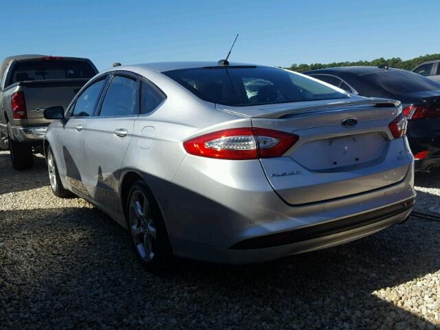 3FA6P0HD4ER313465 - 2014 FORD FUSION SE SILVER photo 3