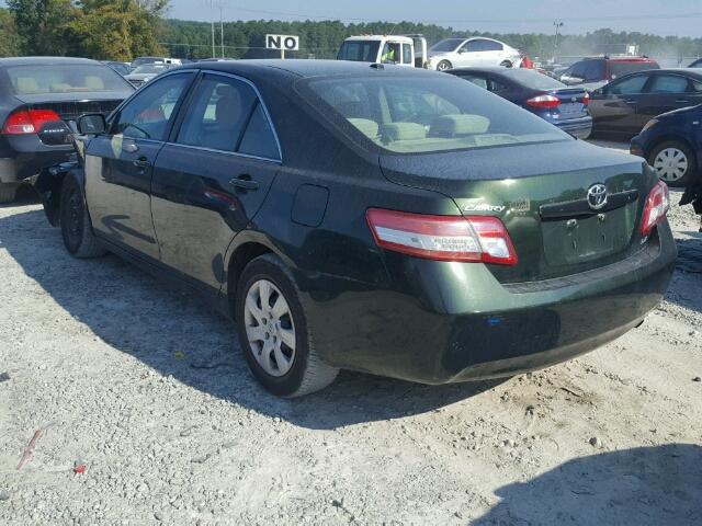 4T1BF3EK3AU576187 - 2010 TOYOTA CAMRY BASE GREEN photo 3