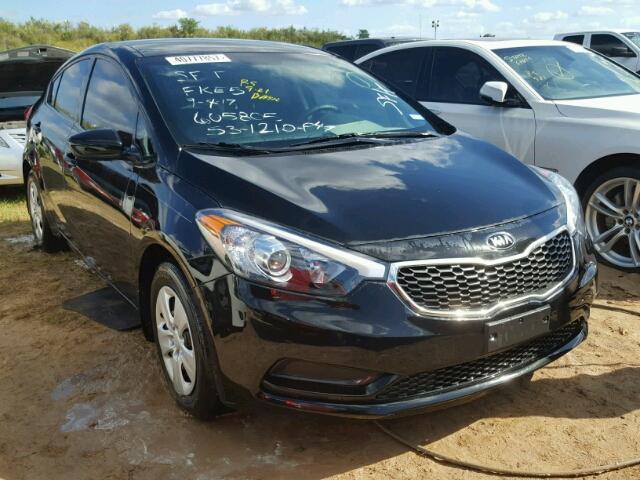 KNAFK4A67G5605805 - 2016 KIA FORTE LX BLACK photo 1