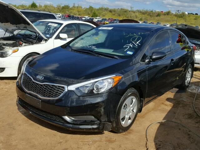 KNAFK4A67G5605805 - 2016 KIA FORTE LX BLACK photo 2