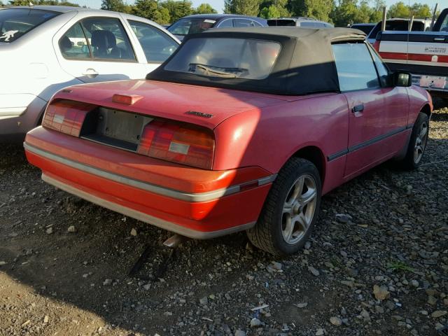 6MPCT01Z4M8616818 - 1991 MERCURY CAPRI RED photo 4