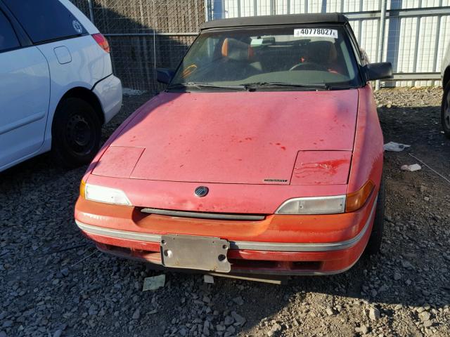 6MPCT01Z4M8616818 - 1991 MERCURY CAPRI RED photo 9