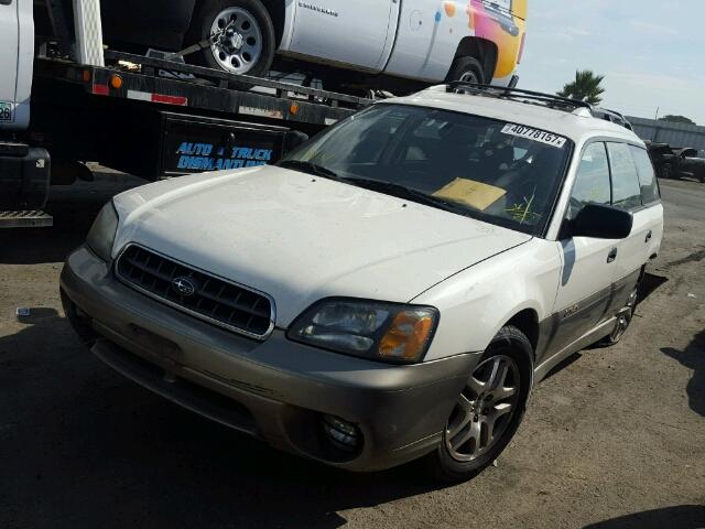 4S3BH675837619379 - 2003 SUBARU LEGACY OUT WHITE photo 2