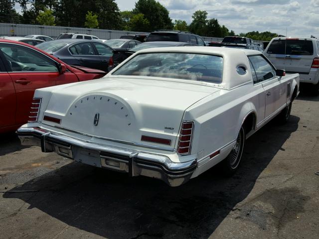 9Y89S760809 - 1979 LINCOLN MARK V WHITE photo 4