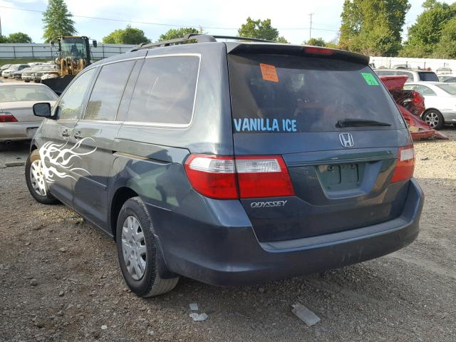 5FNRL38246B061108 - 2006 HONDA ODYSSEY LX BLUE photo 3